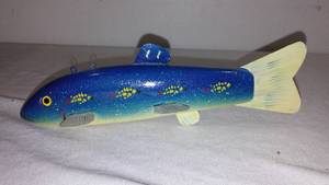 lot 852 image: Vintage Collectable Spear Fishing Decoy Lawrance Bethel With Stamp.