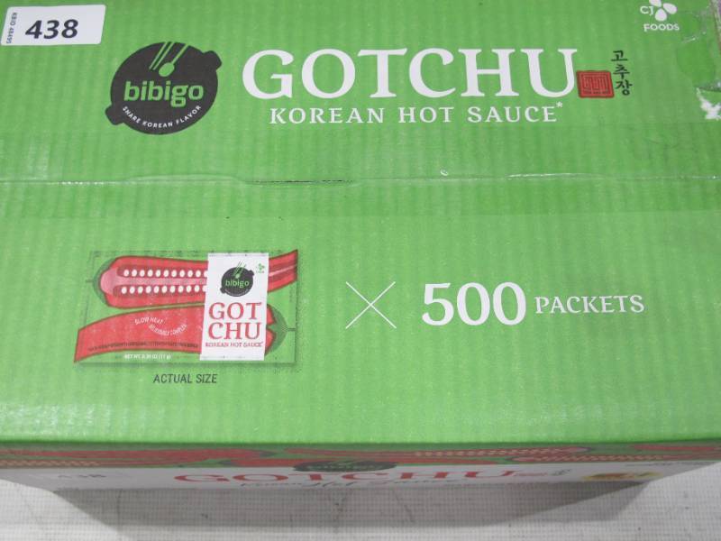 lot 258 image: NEW 500 PACKETS GOTCHU KOREAN HOT SAUCE EXP 012024