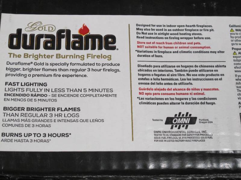 NEW Duraflame Gold Ultra-Premium 4.5 lb. Firelogs, 9-pack Case (3-Hour  Burn) | Sky Group September to Remember Auction 2 - Summer and Fall  Galore!! | K-BID