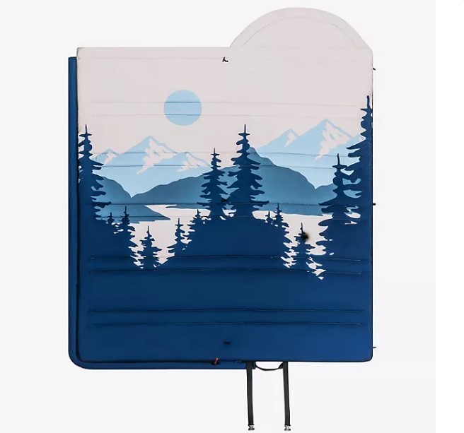 lot 488 image: NEW Members Mark Sleeping Bag with Sherpa Backing - Navy