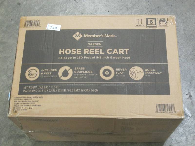 NEW Member's Mark Garden Hose Reel Cart with Steel Basket