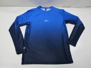 lot 260 image: NEW Habit Mens Mathew Falls Long Sleeve Quick Dry Performance Tee - Fading Blue Fish - Medium