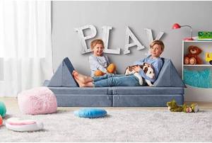 lot 157 image: NEW Members Mark Kids Explorer Sofa, Denim