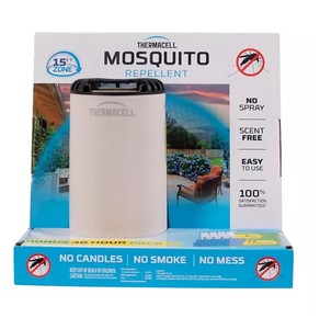 lot 290 image: NEW  Thermacell Patio Shield Mosquito Repeller Bonus Pack with 48 Hours of Mosquito Protection - Linen