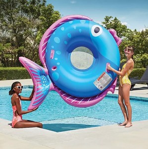 lot 293 image: NEW Members Mark Oversized Inflatable Pool Float - Fish