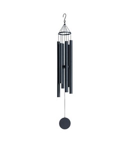 lot 314 image: NEW Members Mark 51.5 Inch Hand-Tuned Black Aluminum Wind Chimes