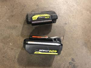 Lot of 2 Assorted Ryobi Batteries Various Sizes and Conditions Customer Returns See Pictures