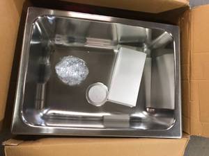 24 in. x 18 in. Stainless Steel Self-Rimming or Undermount LaundryUtility Sink by SINK DEPOT Customer Returns See Pictures