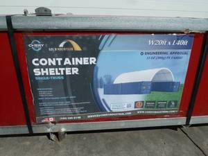 lot 3 image: Golden Mountain 20 x 40 Dome Storage Building