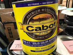 lot 75 image: CABOT PRO V.T SOLID COLOR ACRYLIC STAIN