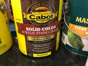 lot 79 image: CABOT SOLID COLOR ACRYLIC STAIN AND SEALER