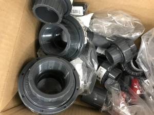 lot 88 image: ASSORTED GREY PLUMBING FITTINGS