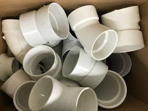 lot 102 image: ASSORTED WHITE PVC FITTINGS