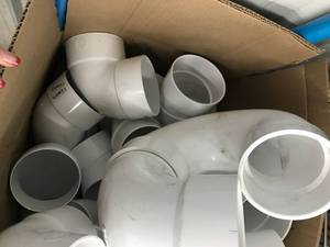 lot 104 image: ASSORTED WHITE PVC FITTINGS