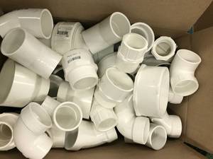 lot 106 image: ASSORTED WHITE PVC FITTINGS