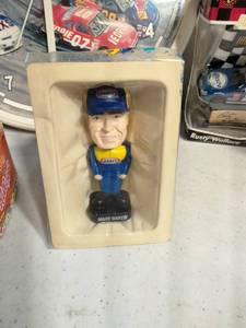 lot 240 image: NASCAR Collectibles Clock, Mark Martin Bobblehead, Jeff Gordon Car Ornament, and More