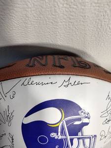 lot 262 image: Late 1990sEarly 2000s Minnesota Vikings NFL Facsimile Signed Promotional Team Football