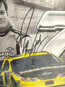 lot 263 image: NASCAR Menards Racing Autographed Robby Gordon #7 Framed Art Print