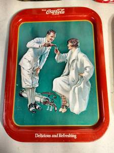 lot 279 image: (4) Vintage Coca-Cola Trays