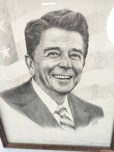 lot 321 image: 1984 Frank Morten Art Collection Ronald Regan Print