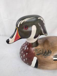 lot 330 image: Vintage A Wooden Bird Factory Original Duck Drake