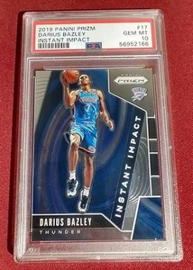 lot 3 image: 2019 Prizm Darius Bazley Rookie Card - PSA 10