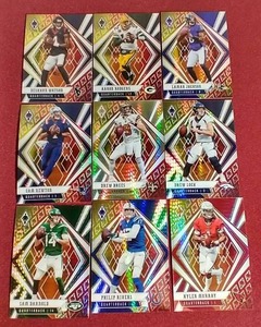 lot 6 image: (9) Phoenix Fire Burst Quarterback Cards