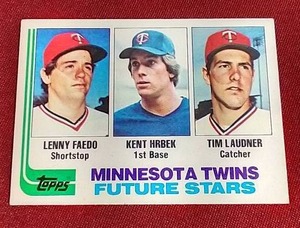 lot 14 image: 1982 Topps Kent Hrbek Rookie Card