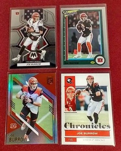 lot 20 image: (4) Joe Burrow Cards - Nice National Pride Card