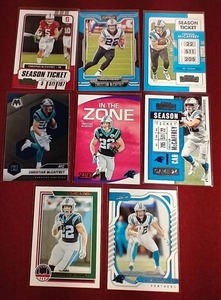 lot 28 image: (8) Christian McCaffrey Cards