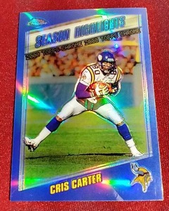 lot 35 image: Beautiful 2000 Topps Chrome Cris Carter Refractor Card