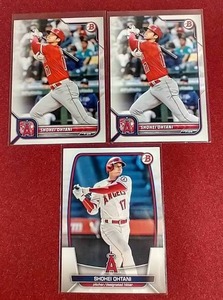 lot 43 image: (3) Bowman Shohei Ohtani Cards