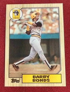 lot 45 image: 1987 Topps Barry Bonds Rookie Card