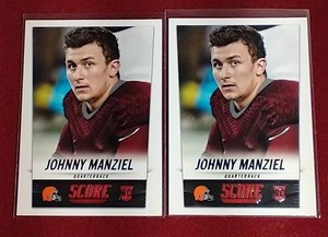 lot 48 image: (2) Johnny Manziel Rookie Cards