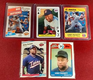 lot 52 image: (5) Kirby Puckett Cards - Oddball Lot