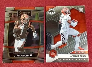 lot 72 image: (2) JaMarr Chase Rookie Cards