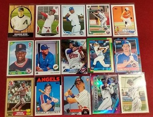 lot 75 image: (15) Baseball Rookie Cards - All Recognizable Names from Recent Past