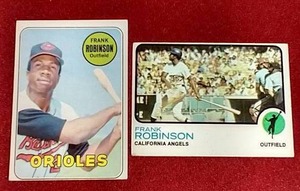 lot 86 image: (2) Frank Robinson Cards - 1969 & 1973