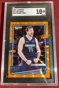 lot 89 image: 2020-21 Donruss Luka Doni Holo Orange Laser - SGC 10