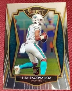 lot 92 image: 2020 Select Tua Tagovailoa Premier Level Rookie Card