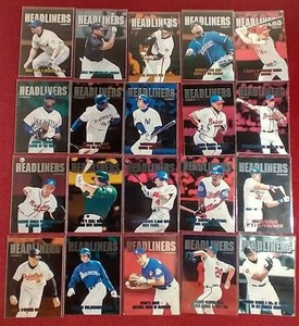 lot 93 image: 1997 Fleer Headliners Baseball Insert Complete Set