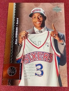 lot 98 image: 1996 Upper Deck Allen Iverson Rookie Card