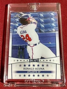 lot 103 image: 2017 Leaf Draft Ronald Acuna Jr. Rookie Card