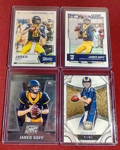 lot 106 image: (4) Jared Goff Rookie Cards
