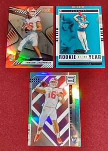lot 147 image: (3) Trevor Lawrence Rookie Cards