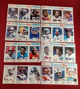 lot 158 image: 1982 Kelloggs NFL Card Panels - Complete Set