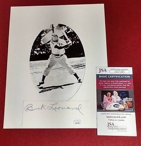 lot 162 image: Buck Leonard Autograph - WCOA