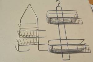 lot 187 image: 2ct Metal Wire Shower Organizer