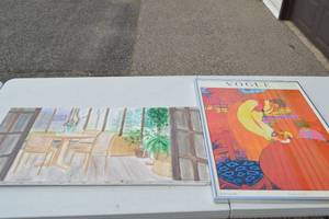 lot 194 image: 2ct Wall Art Canvas Painting and Framed Print