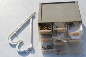 lot 92 image: Parts Organizer with HVAC Hardware  2 Hangers